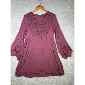 Altard state peasant dress flutter lace sleeves sz small